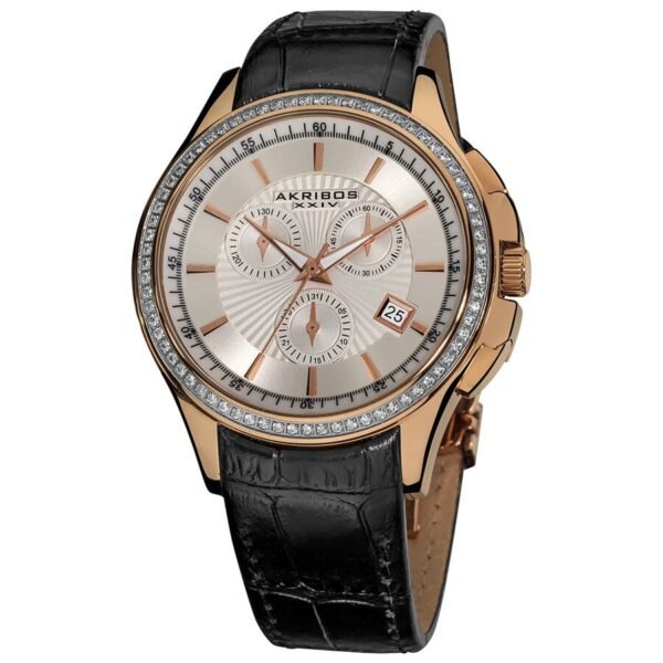 Akribos Xxiv Grandiose Crystal Chronograph Men's Watch AK615RG