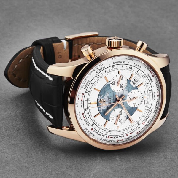 Breitling Transocean Unitime World Time Chronograph Men's Automatic Watch RB0510U0/A733LS